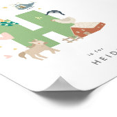 可愛い子供部屋パーソナライズされたアルファベット文字Hポスター ポスター (角)