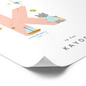 可愛い子供部屋パーソナライズされたアルファベット文字Kポスター ポスター (角)