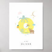 可愛い子供部屋パーソナライズされたアルファベット文字Oポスター ポスター (正面)