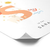 可愛い子供部屋パーソナライズされたアルファベット文字Sポスター ポスター (角)