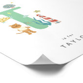 可愛い子供部屋パーソナライズされたアルファベット文字Tポスター ポスター (角)