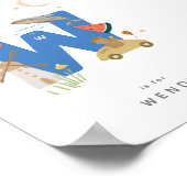 可愛い子供部屋パーソナライズされたアルファベット文字Wポスター ポスター (角)