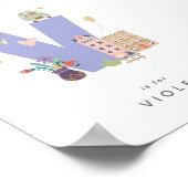 可愛い子供部屋パーソナライズされたアルファベットVポスター ポスター (角)