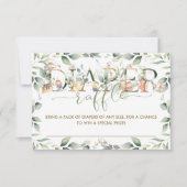 可愛い子供部屋ライムグリーンおむつラッフルカード 招待状 (正面)