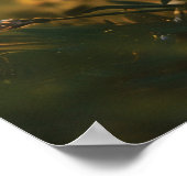 可愛い子犬が蝶を追いかける ポスター (角)