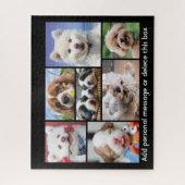可愛い子犬のカスタムメッセージ ジグソーパズル (縦)