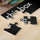 可愛い子犬のカスタムメッセージ ジグソーパズル (側面)