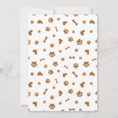 可愛い子犬の子犬のパーティーは子犬 招待状 (裏面)