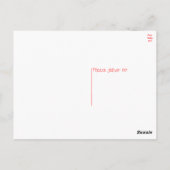 可愛い子犬ラブブラックプードル考えの君 ポストカード (裏面)