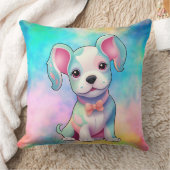 可愛い子犬数々のの背景 クッション (ブランケット)