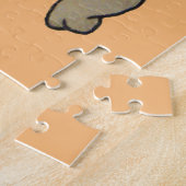 可愛い子犬遊が茶色いパグ ジグソーパズル (側面)