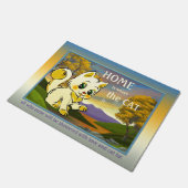 可愛い子猫おもしろい猫型 ドアマット (アングル)