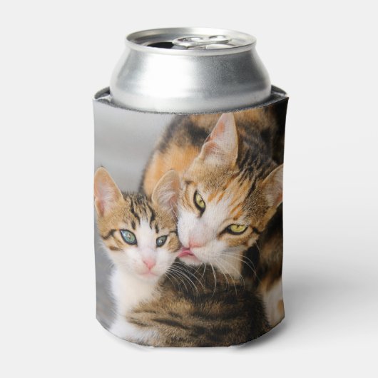 可愛い子猫が好き – バドルおもしろい 缶クーラー (缶正面)
