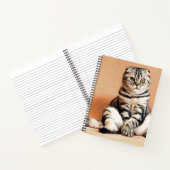 可愛い子猫が手足を伸ばした ノートブック (内部)