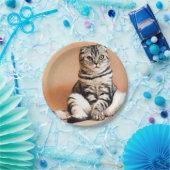 可愛い子猫が手足を伸ばした ペーパープレート (パーティー)