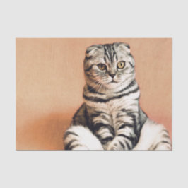 可愛い子猫が手足を伸ばした 薄葉紙