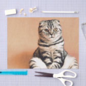 可愛い子猫が手足を伸ばした 薄葉紙 (クラフト)