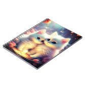 可愛い子猫と蝶の光 ノートブック (左側)