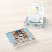 可愛い子猫に恋をした ガラスコースター (アングル)