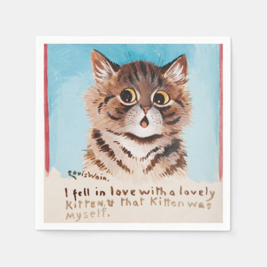 可愛い子猫に恋をした スタンダードカクテルナプキン (正面)
