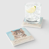 可愛い子猫に恋をした ストーンコースター (横)