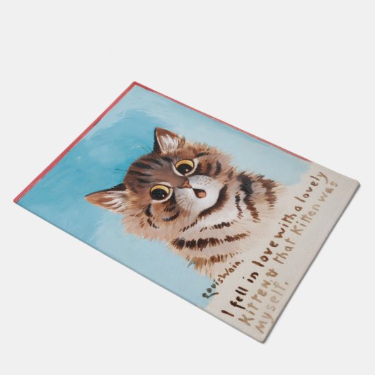 可愛い子猫に恋をした ドアマット (アングル)