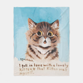 可愛い子猫に恋をした フリースブランケット