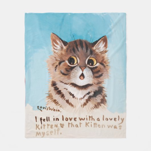 可愛い子猫に恋をした フリースブランケット (正面)