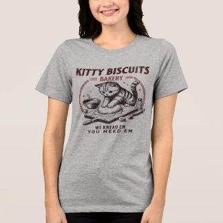 可愛い子猫のビスケットのパン屋さんのTシャツ トライブレンドTシャツ