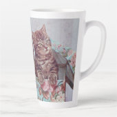可愛い子猫のヴィンテージトリオ カフェラテマグ (右)