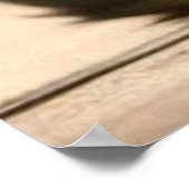 可愛い子猫の猫のダークブラウンとストライプ ポスター (角)