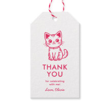 可愛い子猫の色カスタムの女の子の誕生日