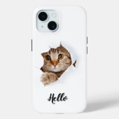 可愛い子猫のIPhone 15ケース Case-Mate iPhoneケース (裏面)