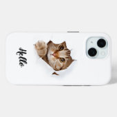 可愛い子猫のIPhone 15ケース Case-Mate iPhoneケース (裏面 (横))