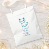 可愛い子猫カスタムの男の子の誕生日 フェイバーバッグ (クリップ留めされた状態)