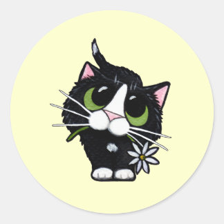 可愛い子猫シール ラウンドシール