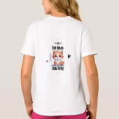 可愛い子猫ビーブtシャツ#kidstshirts#hoodies tシャツ (裏面)