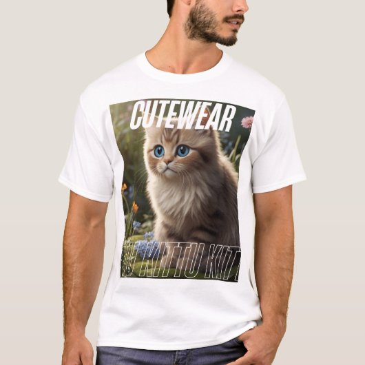 可愛い子猫フローラ園 – かわいい猫美園 Tシャツ (正面)