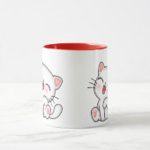 可愛い子猫プリントのマグカップ マグカップ (中央)