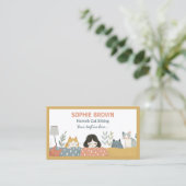 可愛い子猫ペットホーム座 名刺 (スタンド正面)