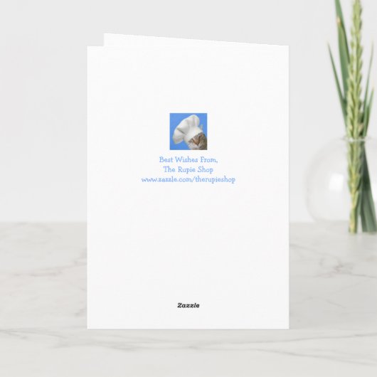 可愛い子猫及び弓誕生日カード カード (裏面)