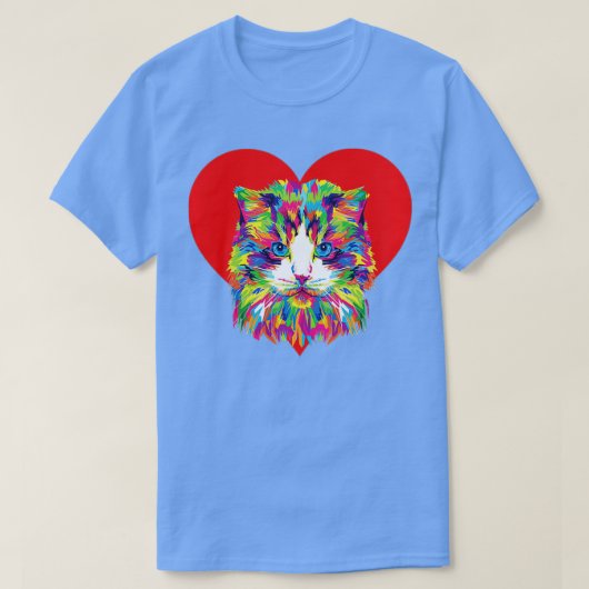 可愛い子猫芸術カラフル子猫 Tシャツ (デザイン正面)