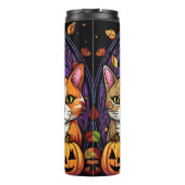 可愛い子猫&ジャックオーランタン タンブラー (裏面)