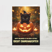 可愛い子猫 ハロウィン おばあちゃんのひ孫 カード (正面)