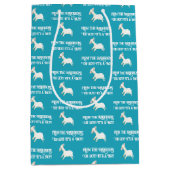 可愛い子羊ああ喜び名前の男の子カスタム ミディアムペーパーバッグ (正面)