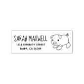 可愛い子豚のゴムブーツ差出人住所 ラバースタンプ (インプリント)