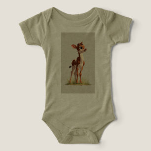 可愛い子鹿のキャラクター ベビーTシャツ