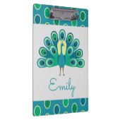 可愛い孔雀クリップボパーソナライズされたード クリップボード (右)