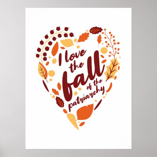 可愛い季節の家父長制の秋が大好き ポスター (正面)