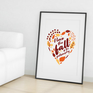 可愛い季節の家父長制の秋が大好き ポスター